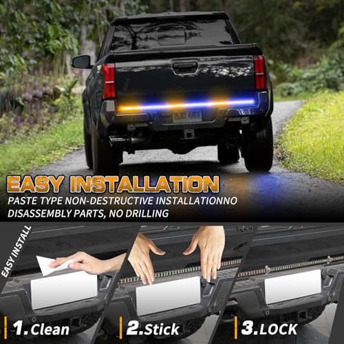 Image of XRIDONSEN 48 inch 288 LED Tailgate Strobe Lights Rear Emergency Lights