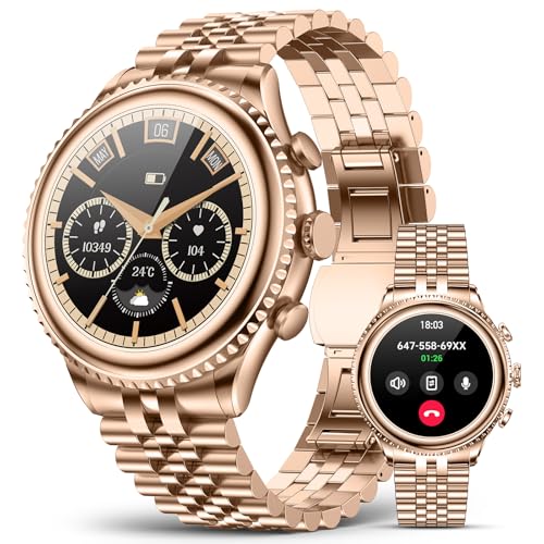 High-end Luxury Smart Watch for Men, Rotating Dial (Axe-Cut Bezel) Smartwatch, 1.32' AMOLED Display, Heart Rate, Blood Pressure, SpO2, Sleep Monitor, Stainless Steel Build, Compatible Android and iOS