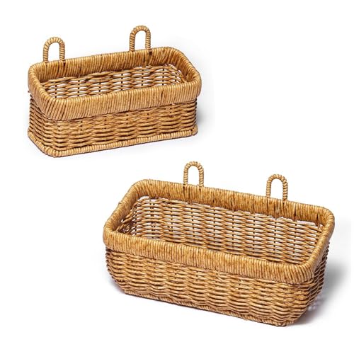 CAIEJSAEN 2 Stück Aufbewahrungskorb Geflochten Körbchen Zur...
