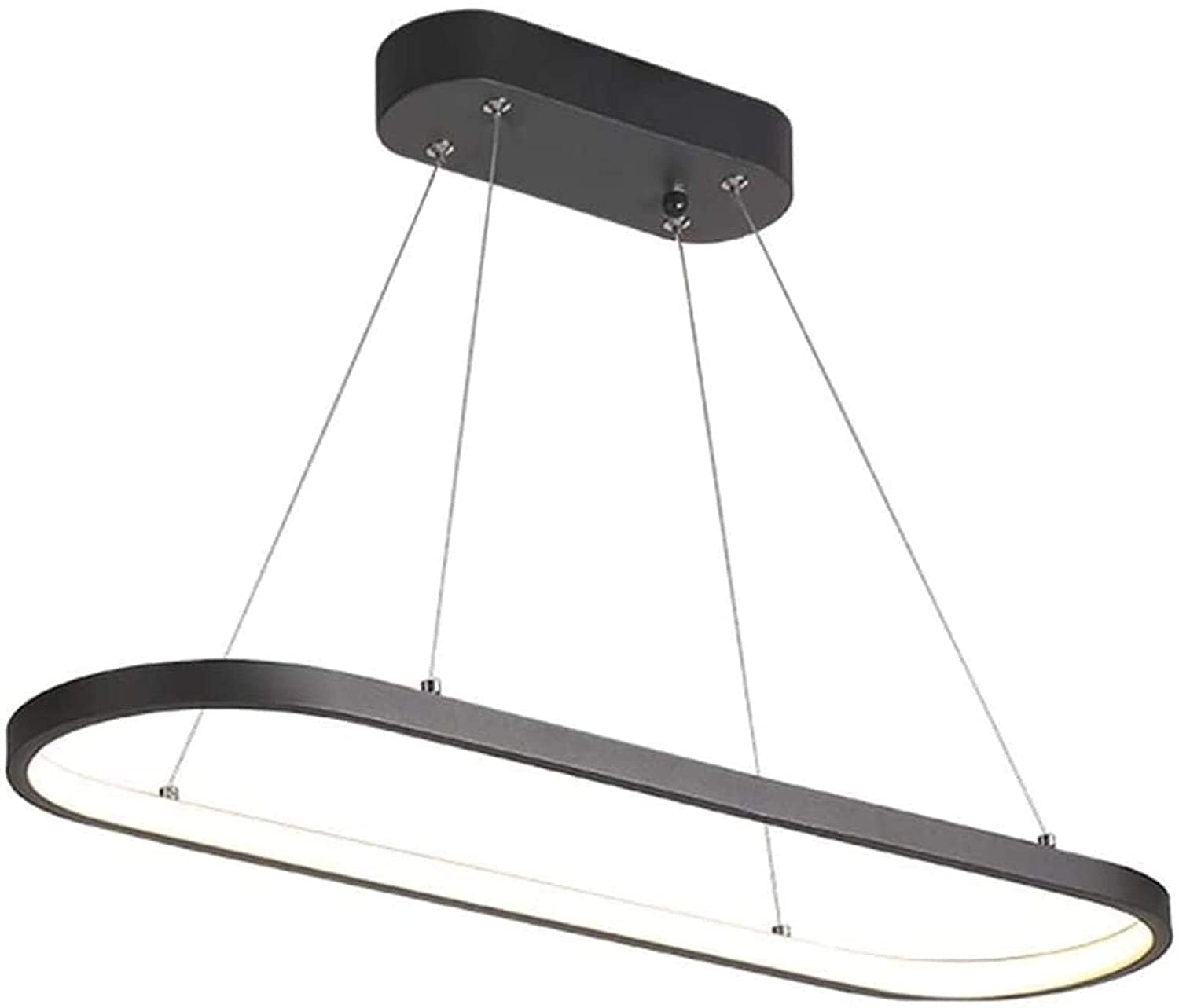 LED dimmerabile moderno alla moda con pista ad anello unica, lampada a sospensione per tavolo da pranzo in acrilico con telecomando Lampadario elegante decorazione per tavolo da pranzo lampada a