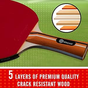 JP WinLook Ping Pong Paddles Sets - Portable Table Tennis Paddle Set with Ping Pong Paddles Professional Case & Ping Pong Balls - Premium Table Tennis Racket Player Set for Indoor & Outdoor Games JP WinLook Ping Pong Paddles Sets Portable Table Tennis Paddle Set with Ping Pong Paddles Professional Case Ping Pong Balls Premium Table Tennis Racket Player Set for Indoor Outdoor Games