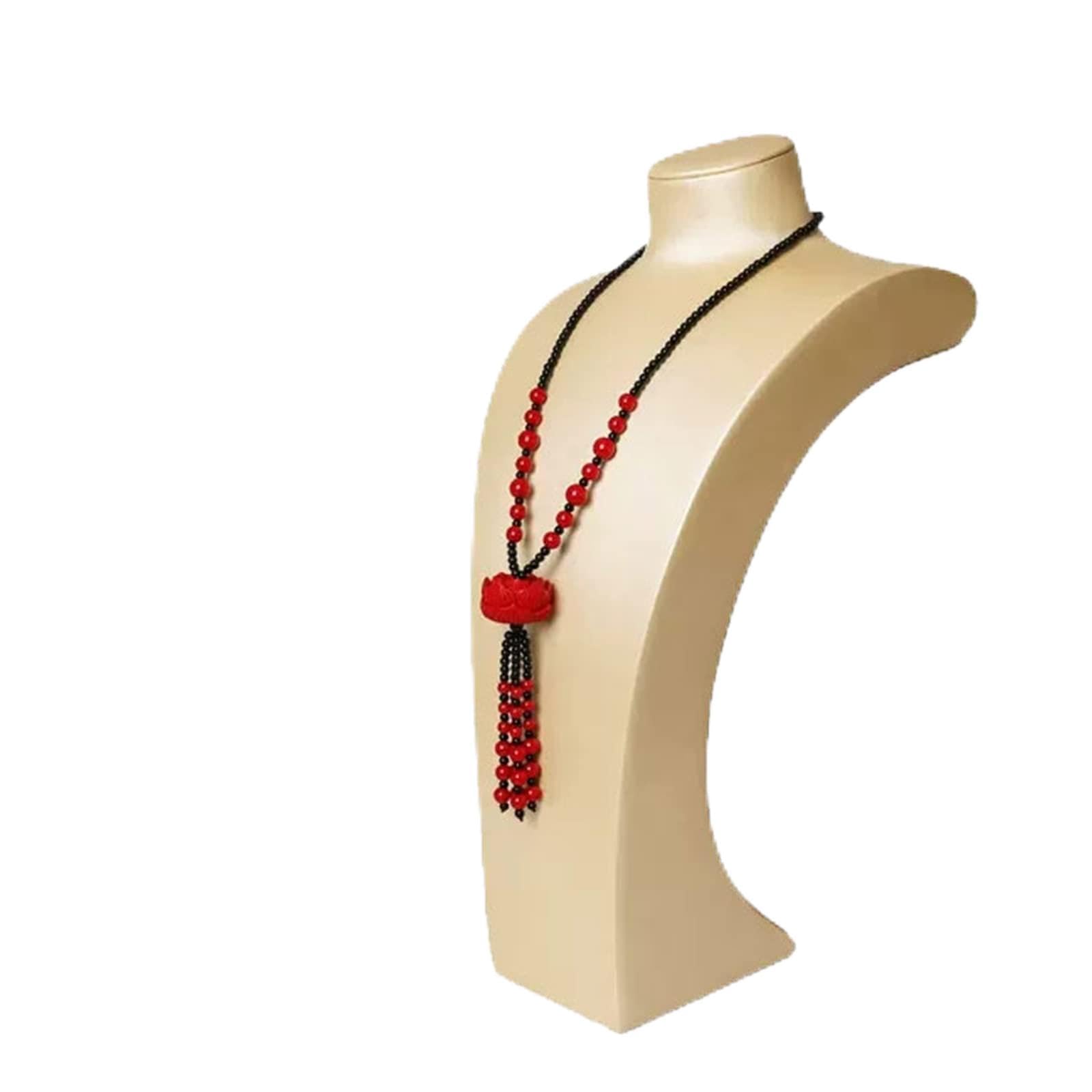 ZengL263NgS jewellery stand Jewelry Display Necklace Chain Jewelry Bust Display Holder Stand, Faux Leather Necklaces Display Mannequin, Necklace Bust Jewelry Bust Stand for Display and Storage(Small)