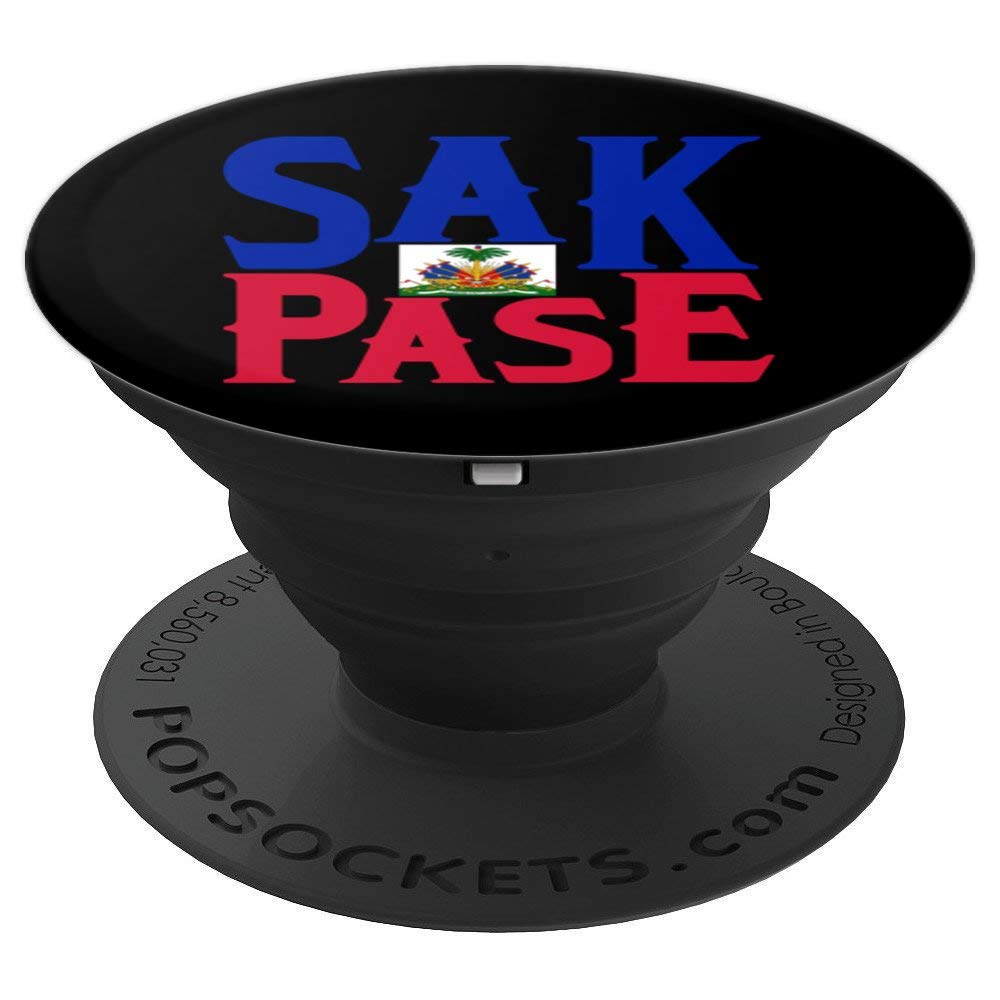 Sak Pase Art | Cute Haitian Creole Pride Design Gift PopSockets PopGrip: Swappable Grip for Phones & Tablets