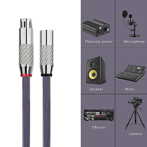 Preffair X425XR1802-001 1 Pair Audiophile 4N Ofc Pure Copper Hifi Microphone Cable, Fully Balanced 3 Pin Xlr Patch Cable thumb #7