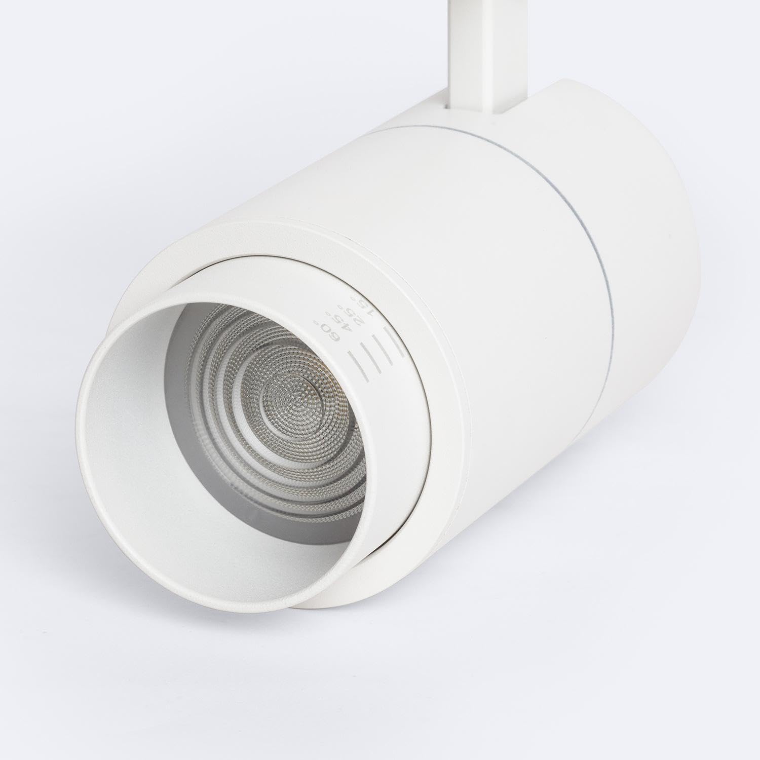 LEDKIA LIGHTING Foco Carril LED Monofásico 10W Regulable CCT Seleccionable Pulyx Multiángulo 15-60º Blanco