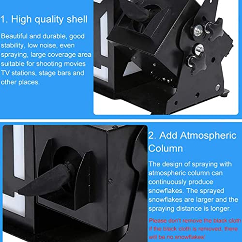 Máquina de nieve para exteriores, máquina de humo con ángulo ajustable, 1000 W / 1500 W, para fiestas miniatura 4