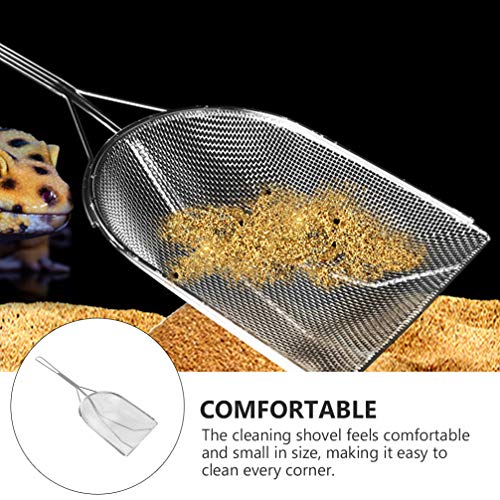 POPETPOP 2Pcs Réptil Areia Fina Malha Colher Dragão Barbudo Lagarto Réptil Terrário de Areia Pá Maca