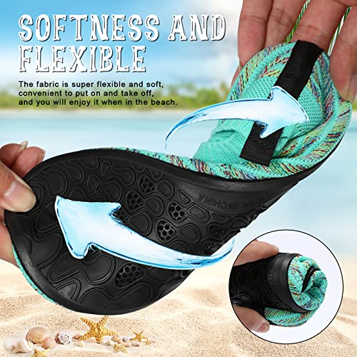 Image of ANLUKE Water Shoes for Women Men Quick-Dry Swim Shoes for Pool & Beach | Breathable knit upper with a flexible barefoot feel; ideal for pool, beach, swim, yoga or slippers.
