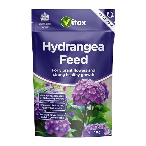 Vitax Hydrangea Feed, Specially Tailored, Added Magnesium and Iron, Improves Plant Health, Resealable 1KG Pouch