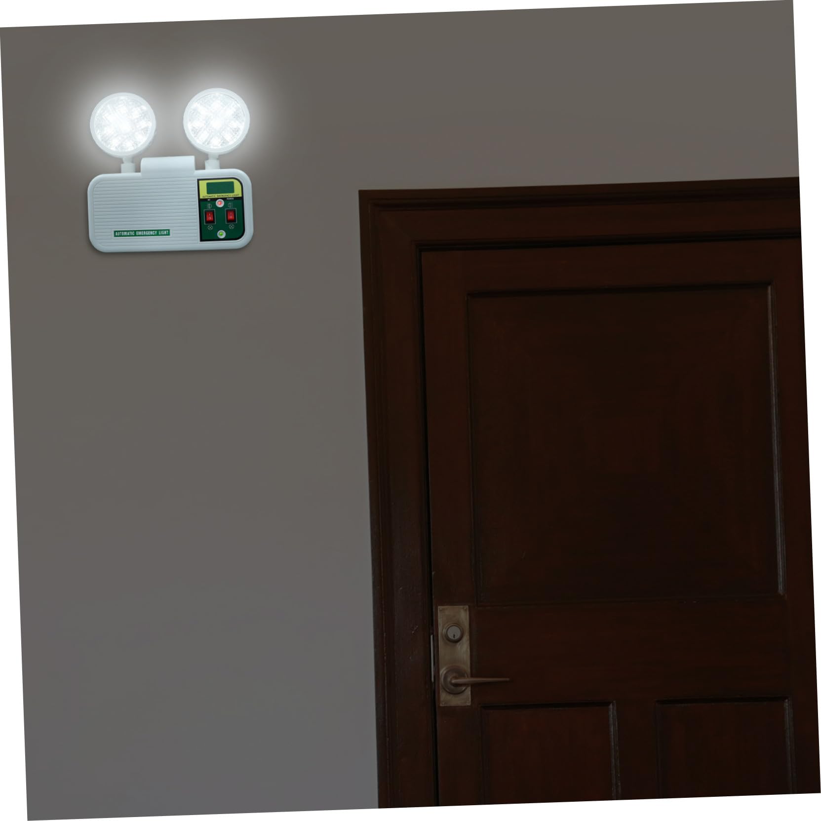 Iluminación de Emergencia para Pasillos Foco LED Doble de Pared Plástico Luz de Emergencia LED para Fábricas Oficinas y Hoteles Iluminación de Vías de Salida