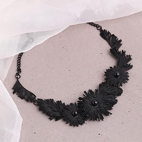 Image of SOHI Contemporary Necklace for Women and Girls, Necklace with Chain detailing for women, Statement jewellery, Fashion Jewellery for women, Imitation, ladies