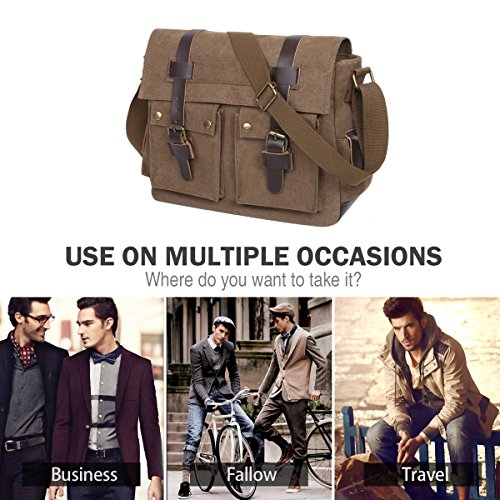 Eshow Borsello da Uomo di Tela a Tracolla da