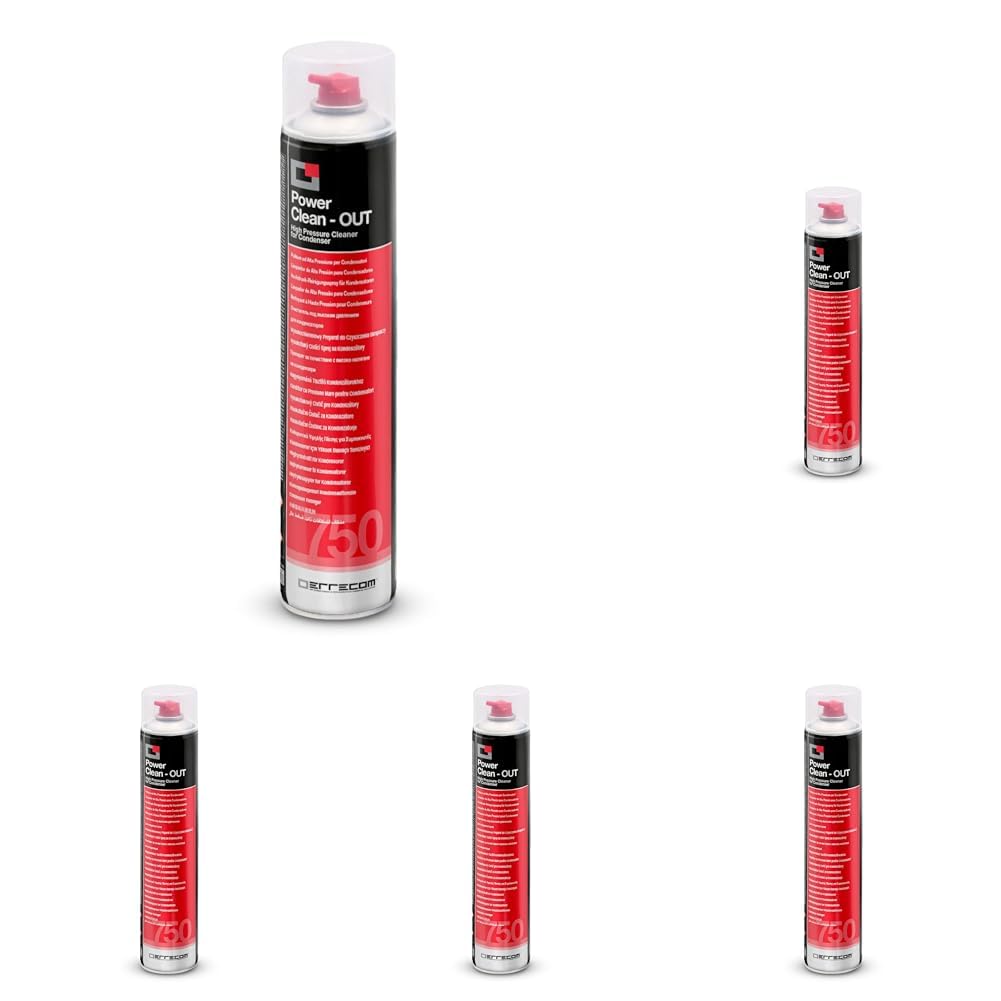 Errecom Power Clean - OUT, Pulitore Alcalino ad Alta Pressione per Condensatori, Bombola da 750 ml (Confezione da 5)