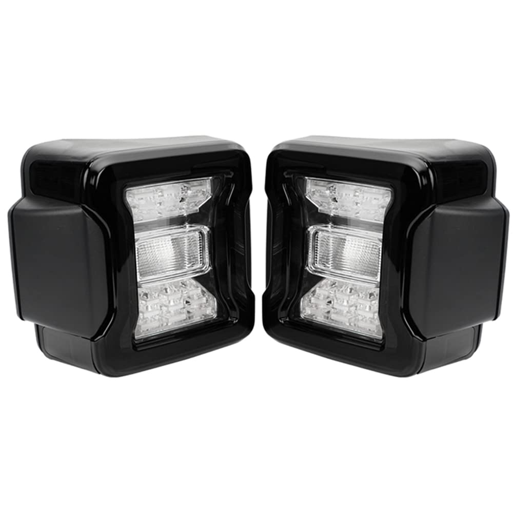 PNNNU 2 Pz LED Fanale Posteriore Auto Paraurti Posteriore Back Up Luci di Retromarcia per Jeep Wrangler JK 2007-2017,USA Version Black