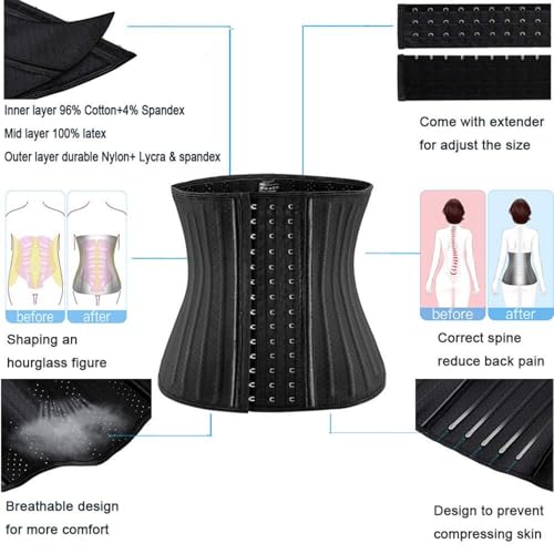 Image of ECOWALSON Waist Trainer for Women - 9 /25 Steel Bones & Additional Extender Cincher Corset for Hourglass body Shaper