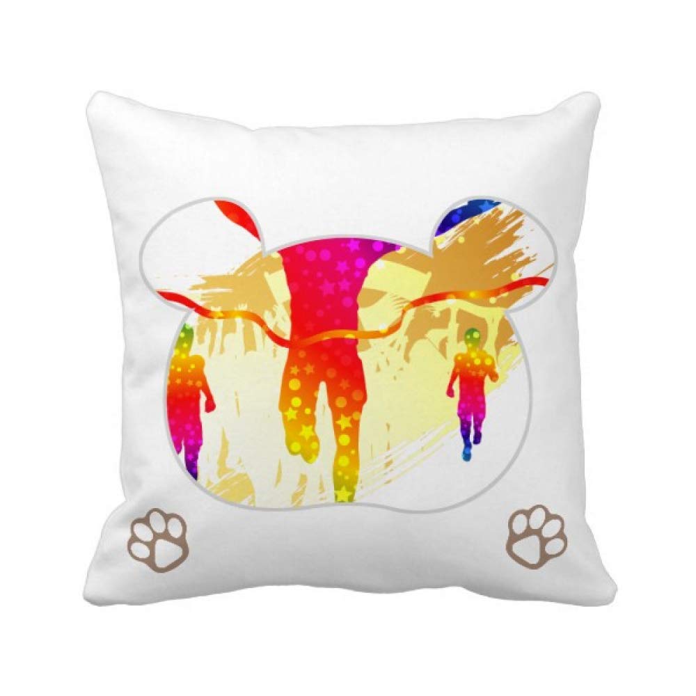 Housse de coussin but de football carrée en coton pour décoration de chambre d'enfant