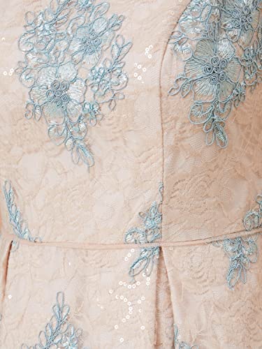 Image of Adrianna Papell Women's Embroidered Lace Fit and Flare