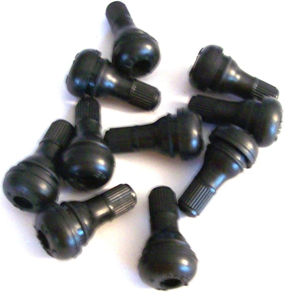 Uonlytech 20pcs Tr Rubber Valve Stems for Trucks Tubeless Tire Replacement Fits Rim Easy to Install Black Valve Stems for Vehicle Tires