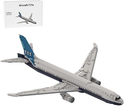 Twin-Engine Airplane Building Blocks Set, Jet Airliner Building Bricks, Gift for Technological Fans 2298PCS