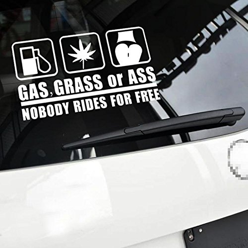 KUNFINE Auto Styling sticker GAS Auto Sticker Vinyl Decal Decoratie film Auto Diy Sticker Tuning onderdelen Kleur: wit