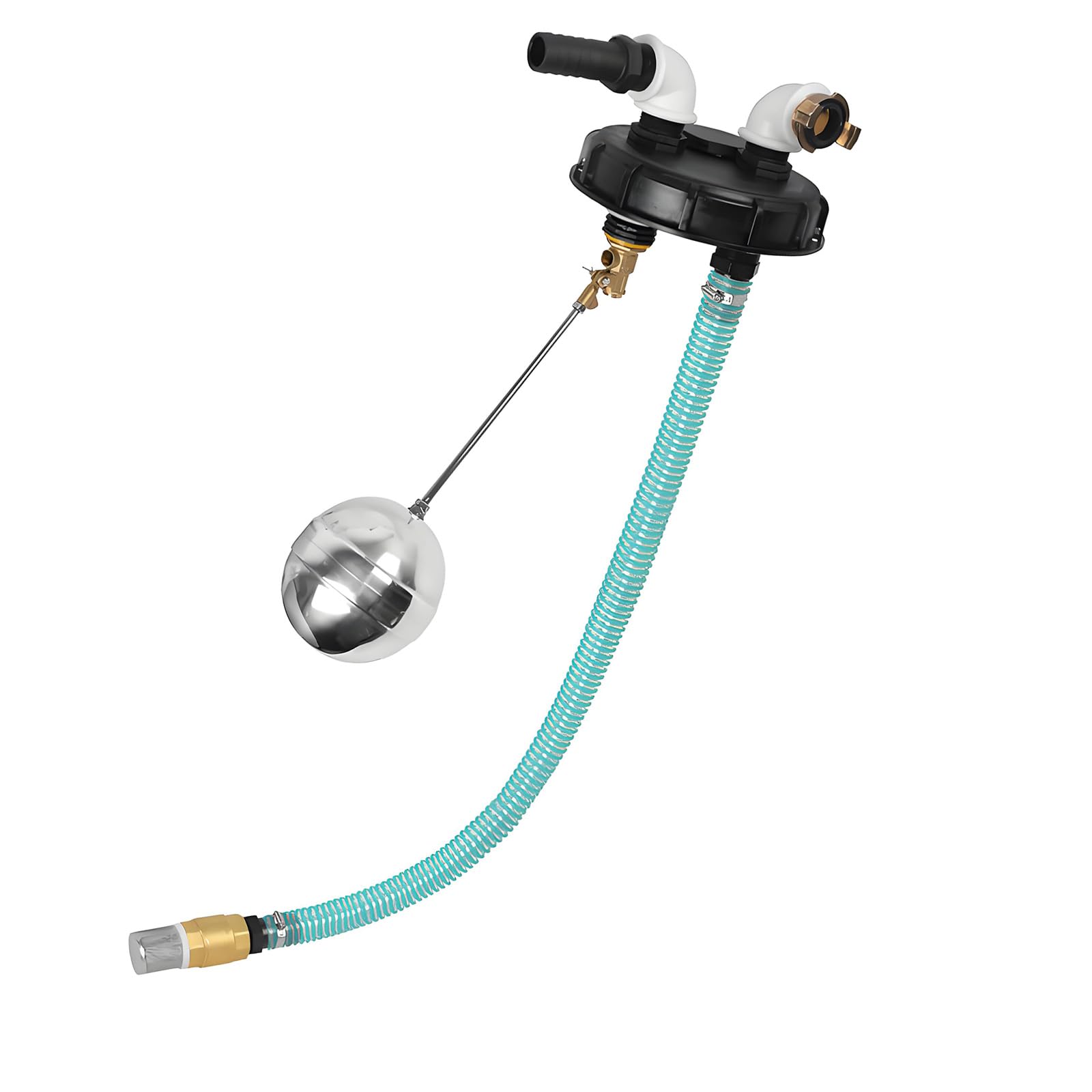 Conjunto de conector de riego con salida de manguera para riego de jardín al aire libre y uso doméstico DN150 PP tapa de rosca redonda