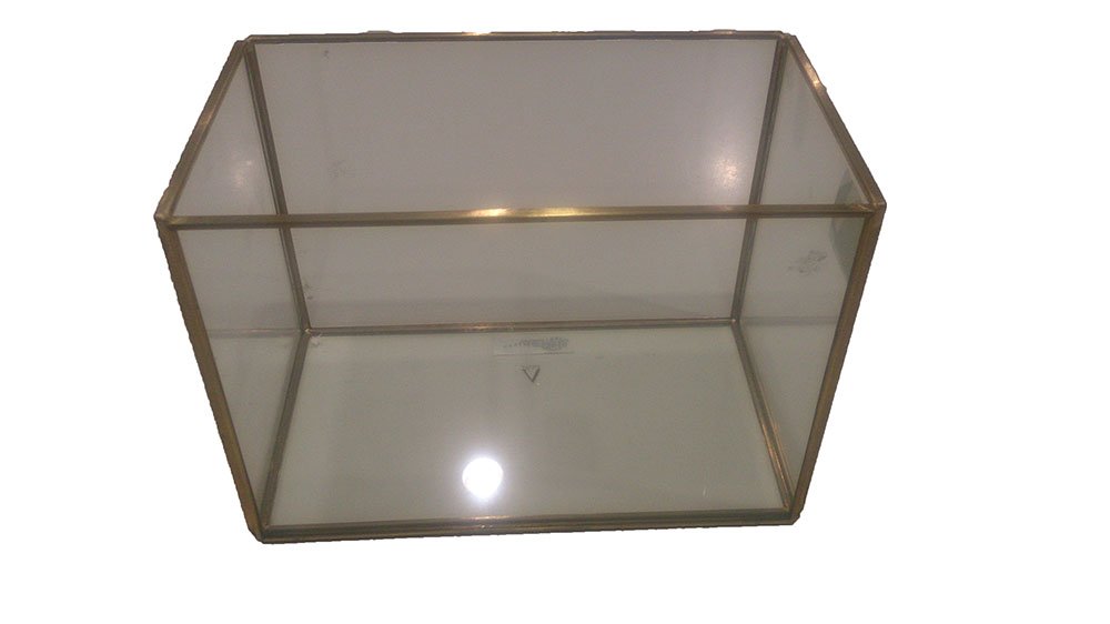 Terrarium Andrea House AX15182 rectangulaire or de 12x17x10 cm pour plantes