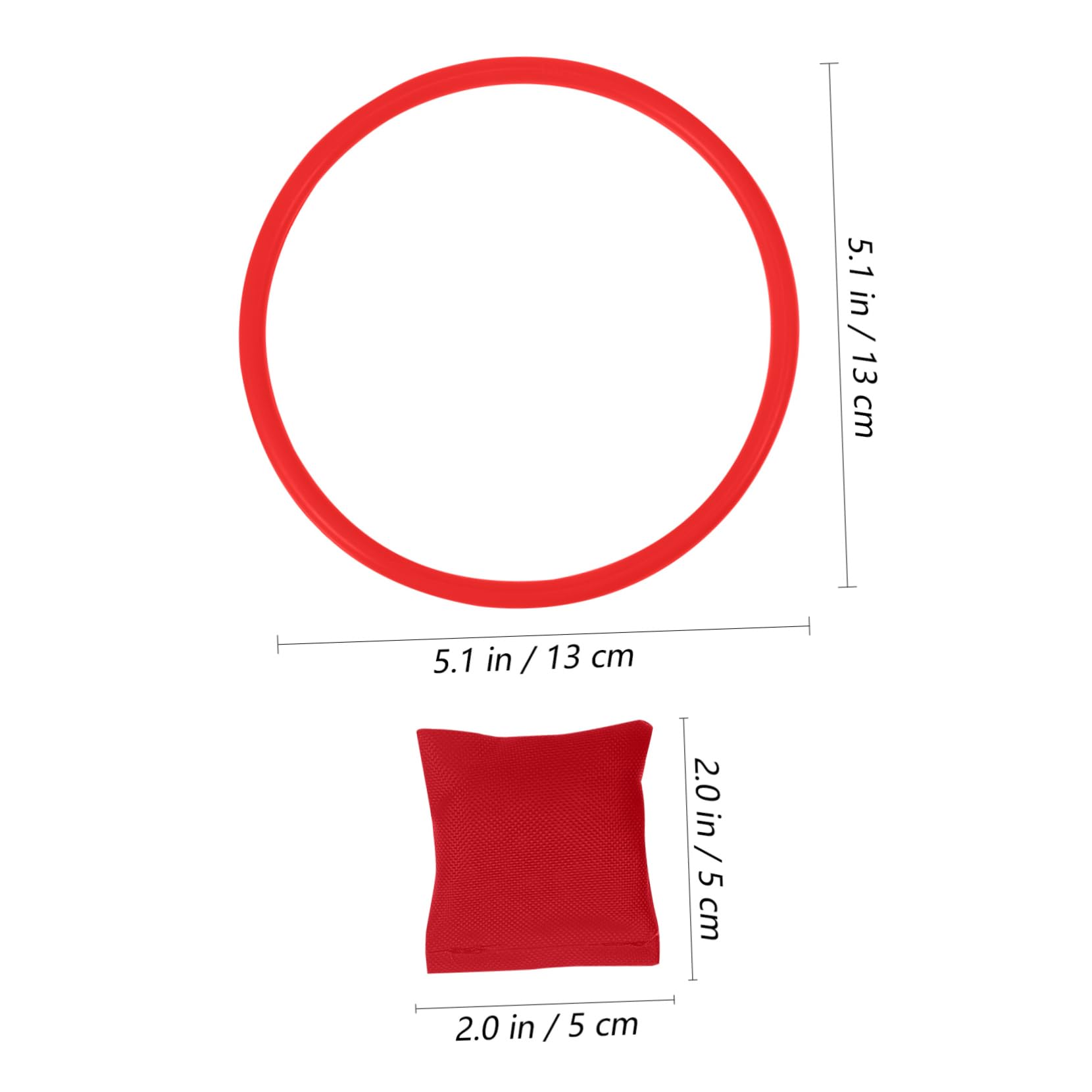 BESPORTBLE 1 Set Outdoor Educational Rings Toss Game with Bean Bags Rings and Beanbags for Fun Hand Eye Coordination Activities Random Color