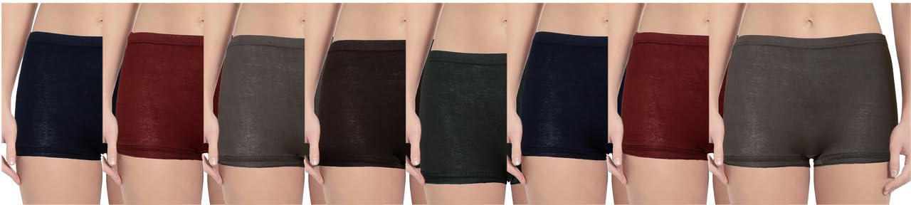 Womens Assorted Solid Color Fine Cotton Bloomer with Leg (Thigh) Elastic Underwear Innerwear for Adult-image-26