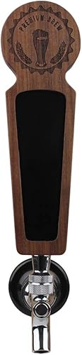Miniatura 8 de Fanfoobi Mango de madera para grifo de cerveza de pizarra para kegerator, hecho de madera de nogal natural, 8.3 pulgadas de longitud, regalo para