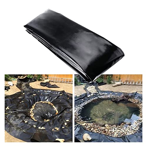 UHEKC Teichfolie Gummiplane für Koi-Teiche Bäche, Brunnen Wassergarten HDPE-Poolmembranfolie Elastizität Dehnen, Anpassbar (Color : Black, Size : 9x20m)