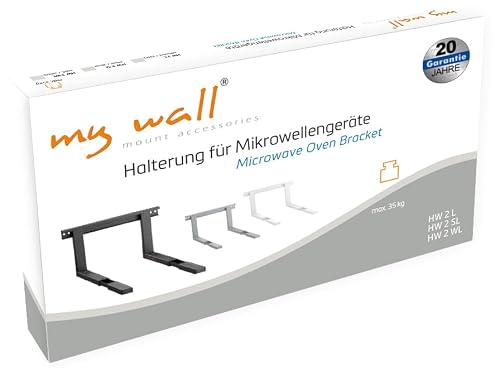 mywall HW2L uniwersalny uchwyt do kuchenek mikrofalowych, czarny