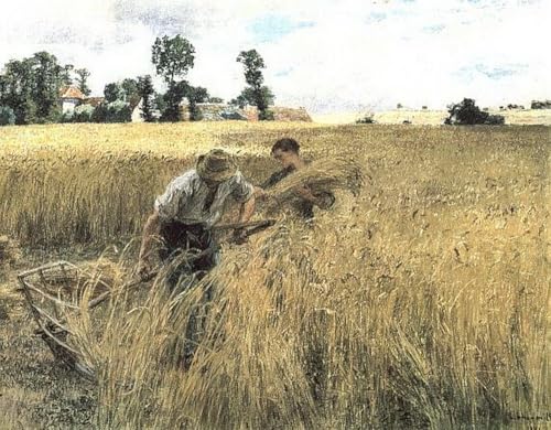 Peinture Léon Augustin Lhermitte faite main, une huile sur toile de musée pour salon d'exception