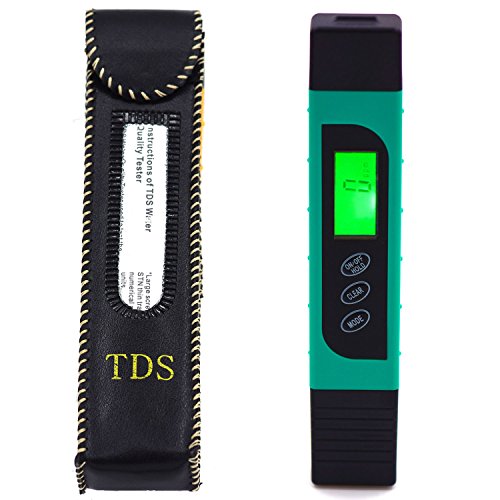 TDS Meter 3 IN 1 Digital Water Tester Water Quality Tester TDS EC & Temperature Meter,0-9990ppm, Ideal Water Test Kit for Drinking Water Hydroponics, Swimming Pools, Aquariums etc