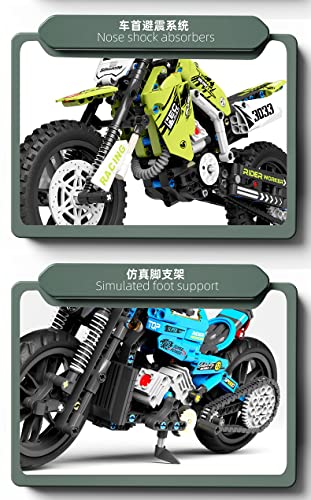 litodinogo TGL T3032 Klemmbausteine Technik klassisches Motorrad Spielzeug Bausteine Bausatz, Fahrzeug-Set… – Bild 7