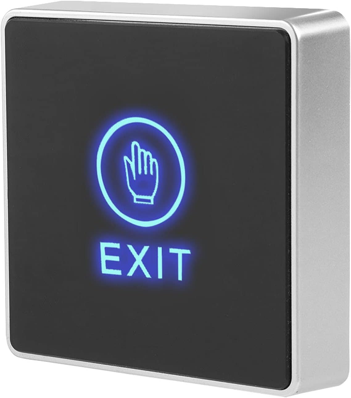Sorandy Door Touch Exit Release Button Switch Panel LED Light, Elegant Style, High Response Sensitive, For Night Operation, Plastic Panel, For Door Access Control System