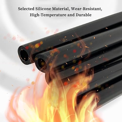Miniatura 4 de JoyTube - Tubo de silicona de 316 pulgadas tubo de silicona de grado alimenticio negro de 316 pulgadas de diámetro interior x 516 pulgadas de