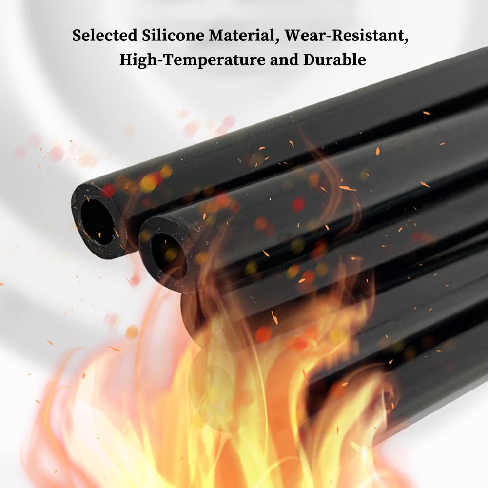 Tubo de silicona de grado alimenticio negro de 5/8 pulgadas de diámetro interior x 7/8 pulgadas de diámetro exterior de 10 pies, tubo de manguera de silicona pura de alta temperatura para