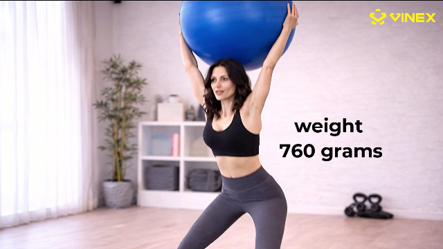 Vinex Sonic Anti-Burst Gym Ball 55cm | Yoga & Exercise Ball for