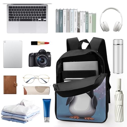 Sac à dos I Love Penguins robuste pour protéger votre ordinateur de 17" - 3