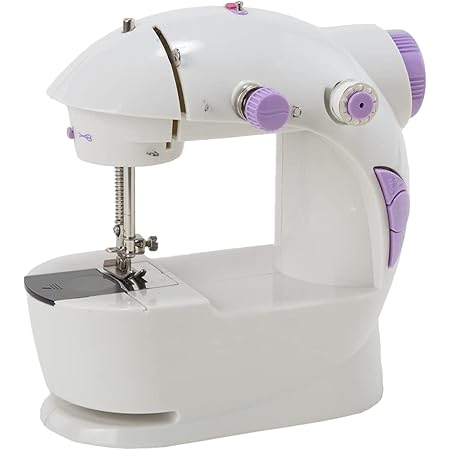 Amazon 東京deco ミシン 電動ミシン 家庭用 コンパクト ポータブルミシン 小型軽量 ラベンダー 両手が自由に使える 日本語説明書 初心者 簡単操作 2電源対応 フットコントローラー ライト付き I001 Roommate 電動ミシン