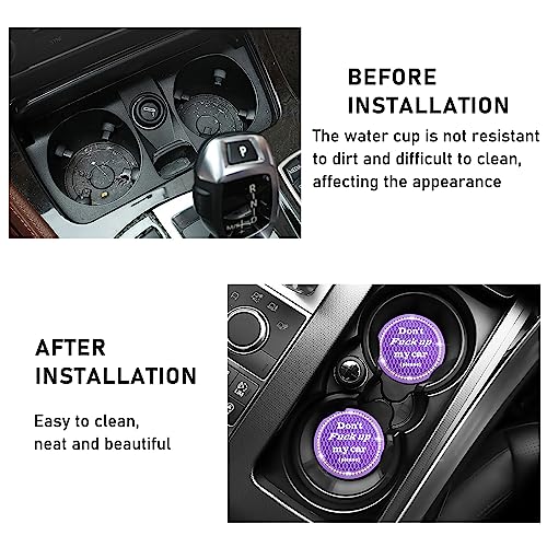 Kewucn 2 Pack Bling Portavasos para Auto, 2.75 in miniatura 5