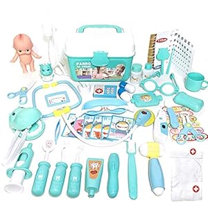 Kids Artsen Kit Toy Children Medical Speeltoestel Nurses Kostuum Rollenspel Tandarts Set Met Carry Opbergdoos…
