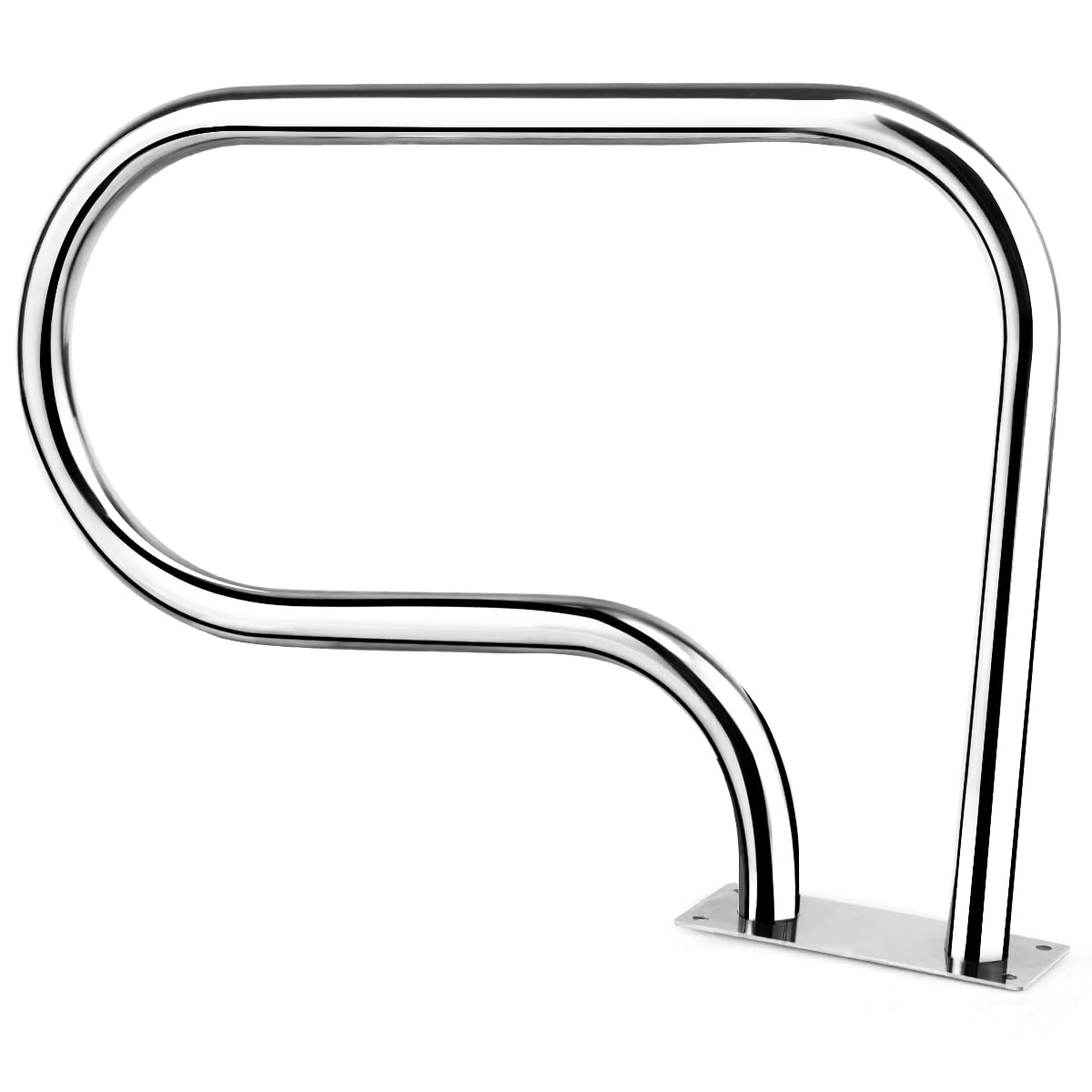 GOPLUS - Escalera de piscina (81 x 57 cm, acero inoxidable 304, con placa de carga 200 kg, accesorios completos, interior y exterior, para piscina, muelles, parque acuático plateado