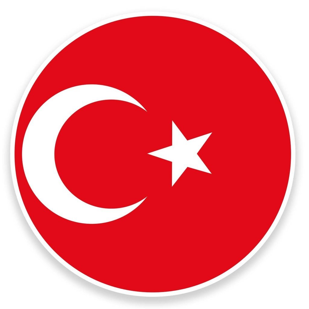 2 x 10cm/100mm Turkey Turkish Flag Vinyl SELF Adhesive Sticker Decal Laptop Travel Luggage Car Bike Sign Fun #9128