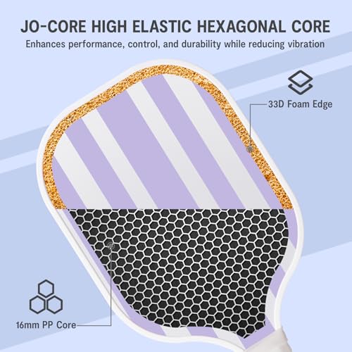 Image of AOBORTY Pickleball Paddles 4 Pack - USAPA Light Graphite Premium Rackets Fiber Face & Polymer Honeycomb Core Pickleball Set with 4 Outdoor Indoor Balls Including Portable Carry Bag