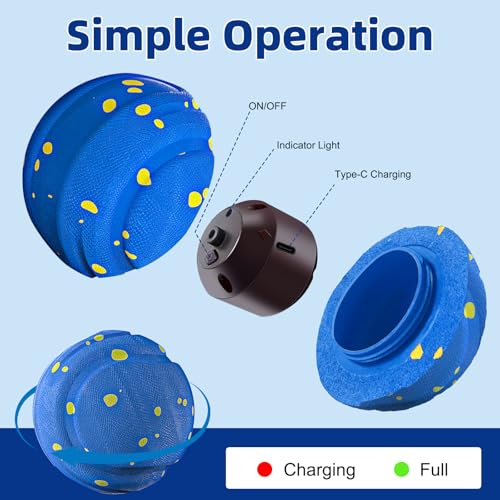 Balle interactive chien bleu : jouet d'occupation autonome et rechargeable - 6