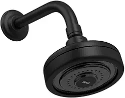 Deca Ducha Redonda de Parede Black Matte Acqua Plus