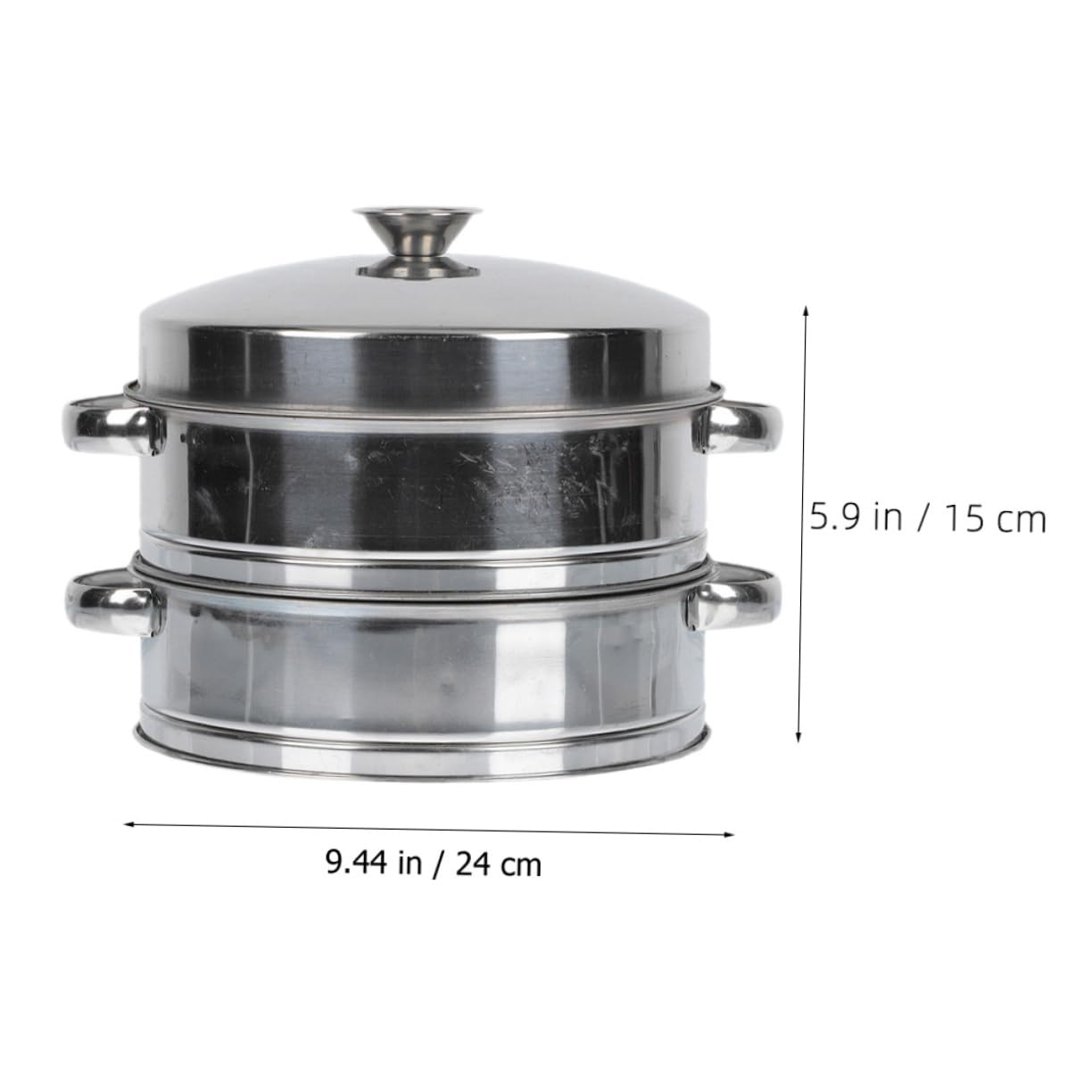 Vaporera Inoxidable para Cocinar al Vapor 3 Niveles con Tapa Utensilio de Cocina para Verduras y Dumplings Uso Familiar y Profesional