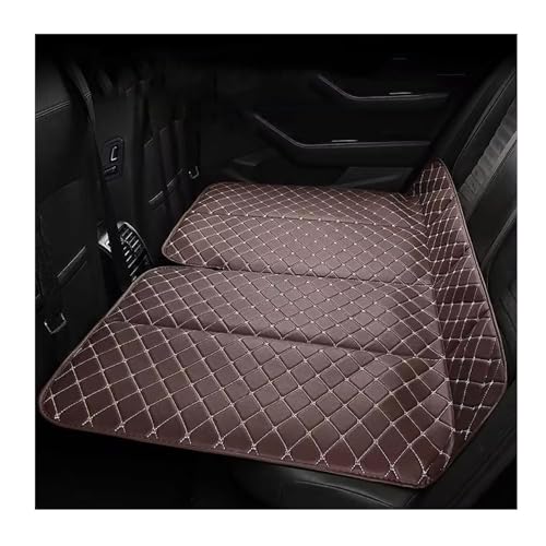 ELNas Nicht Aufblasbare Auto Matratze | Faltbare Bequeme Auto Bett Matratze f&uuml;r Reisen | Campingmatratze f&uuml;r R&uuml;cksitz & Kofferraum, f&uuml;r BMW 5er G31 Touring Wagon 7.Gen 2017-2022,Brown-135 * 80