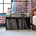 Way Basics Modular Vintage Vinyl Record Storage Blox Cube, Organizer Shelf (Fits 65-70 Album) Black